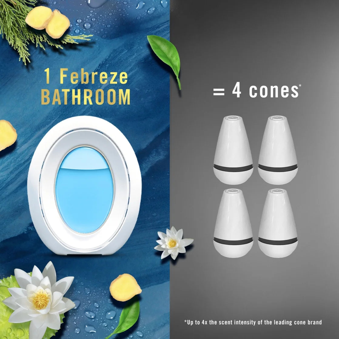 Febreze Bath Air Freshener, Odor-Fighting Ocean Scent, 2 Count - View 6