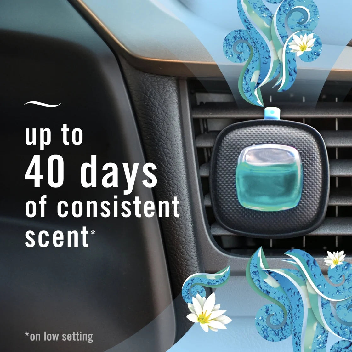 Febreze Car Air Freshener Vent Clip Gain Honey Berry Hula Scent, .06 oz. Car - View 5