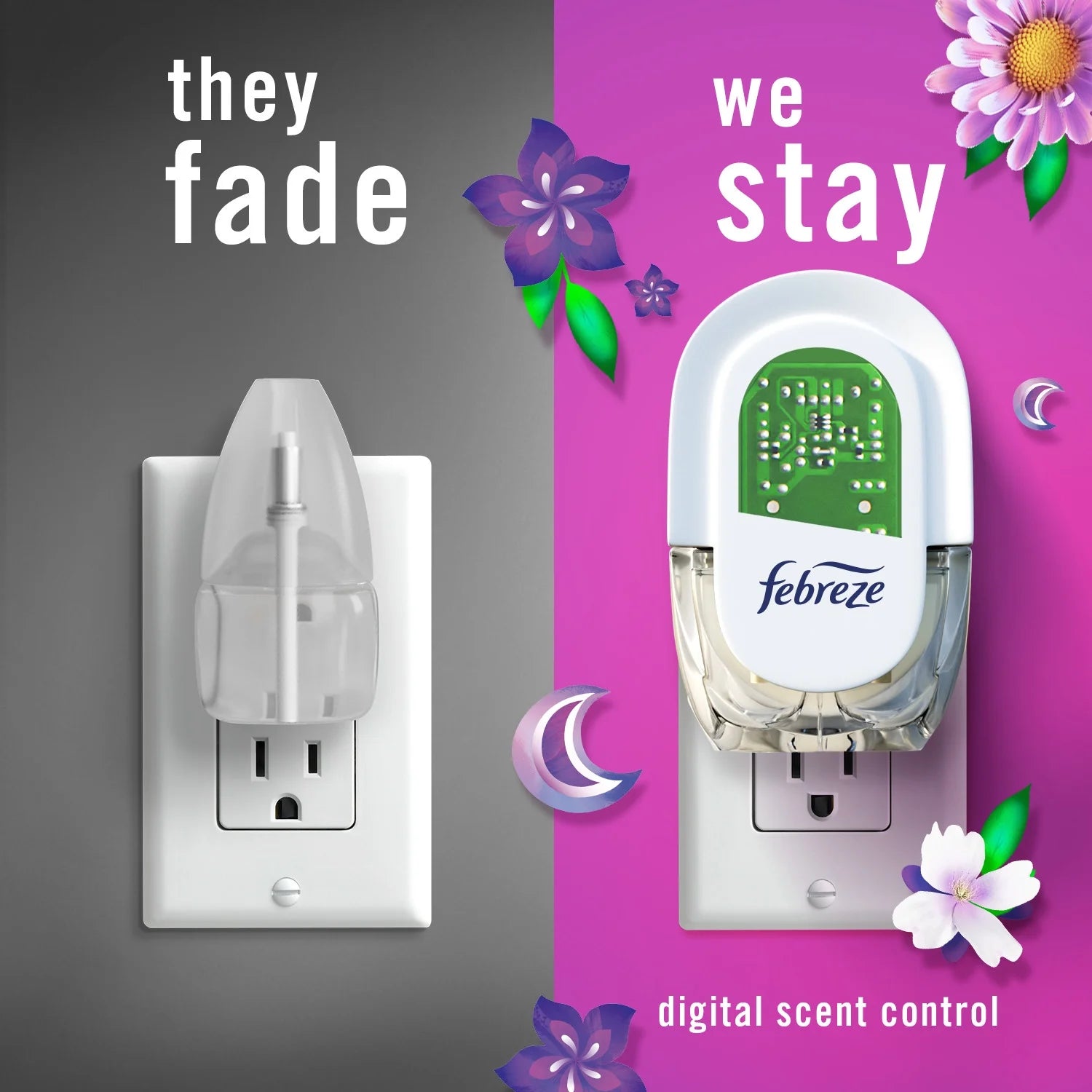 Febreze Plug In Air Freshener, Odor-Fighting Scented Oil Refill, Gain Moonlight - View 3