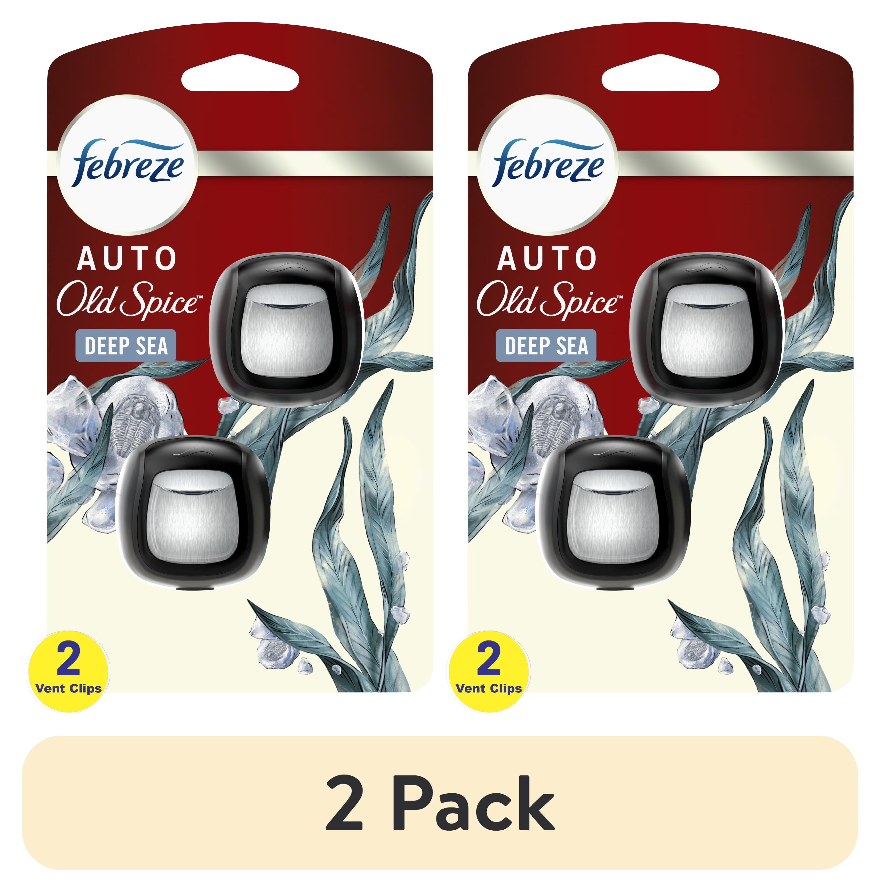 Febreze AUTO Car Air Freshener, Odor-Fighting Car Vent Clip, Old Spice Deep - View 2