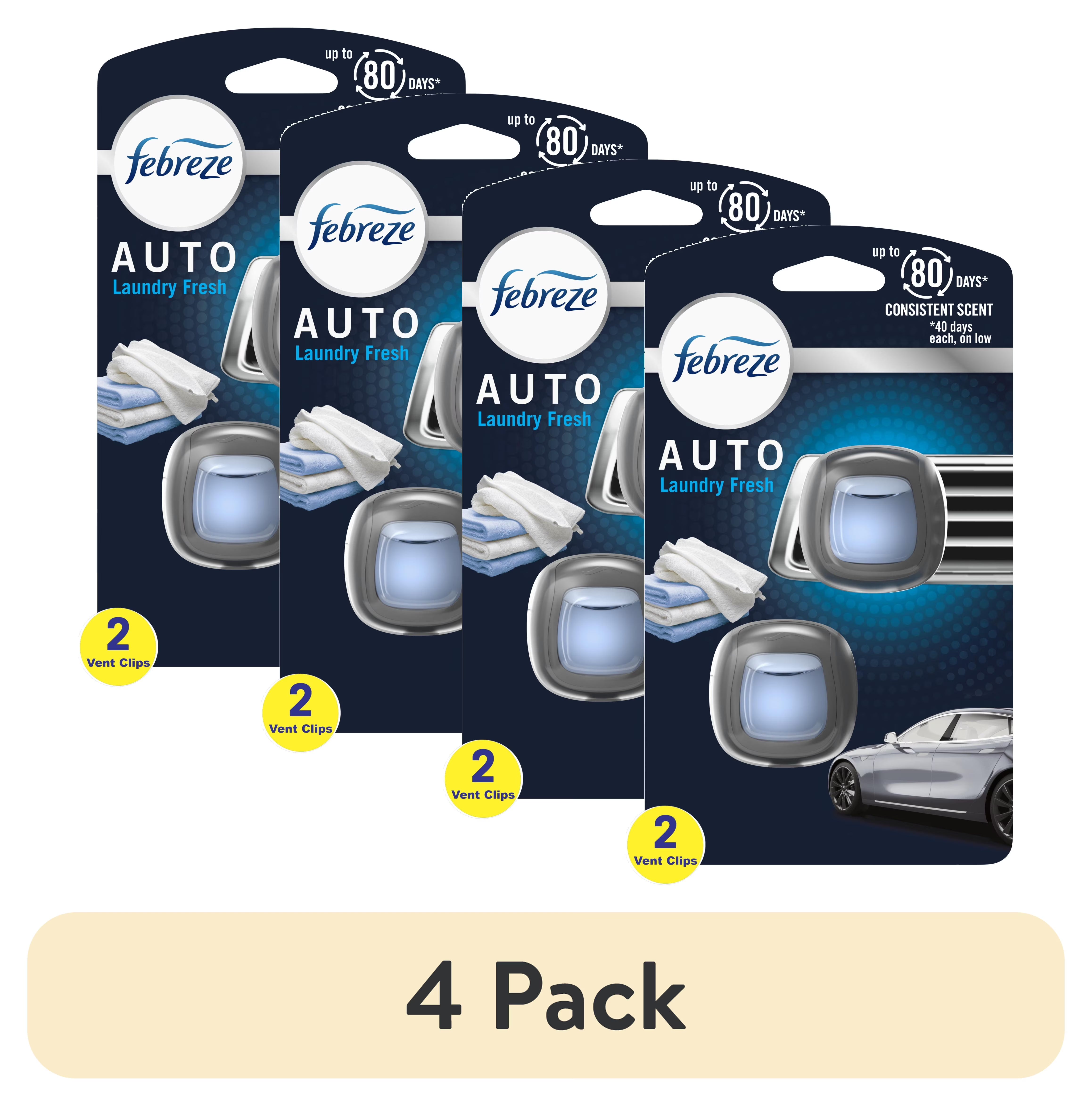 Febreze AUTO Car Air Freshener, Odor-Fighting Car Vent Clip, Laundry Fresh, 2 - View 3