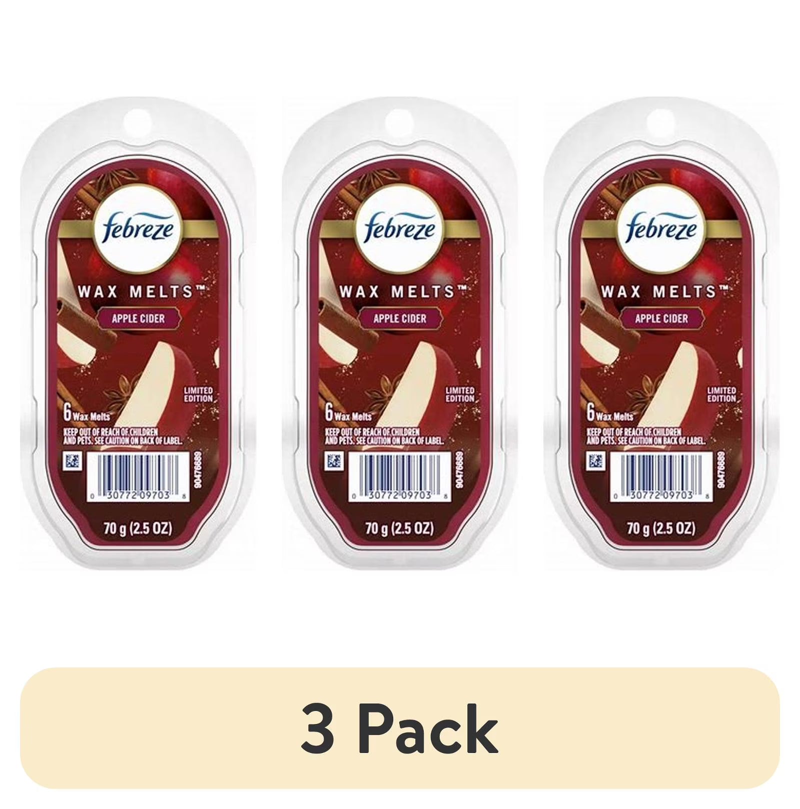 Febreze Wax Melts Air Freshener Refills, Apple Cider, 6 Count, 2.5 Oz Limited - View 2