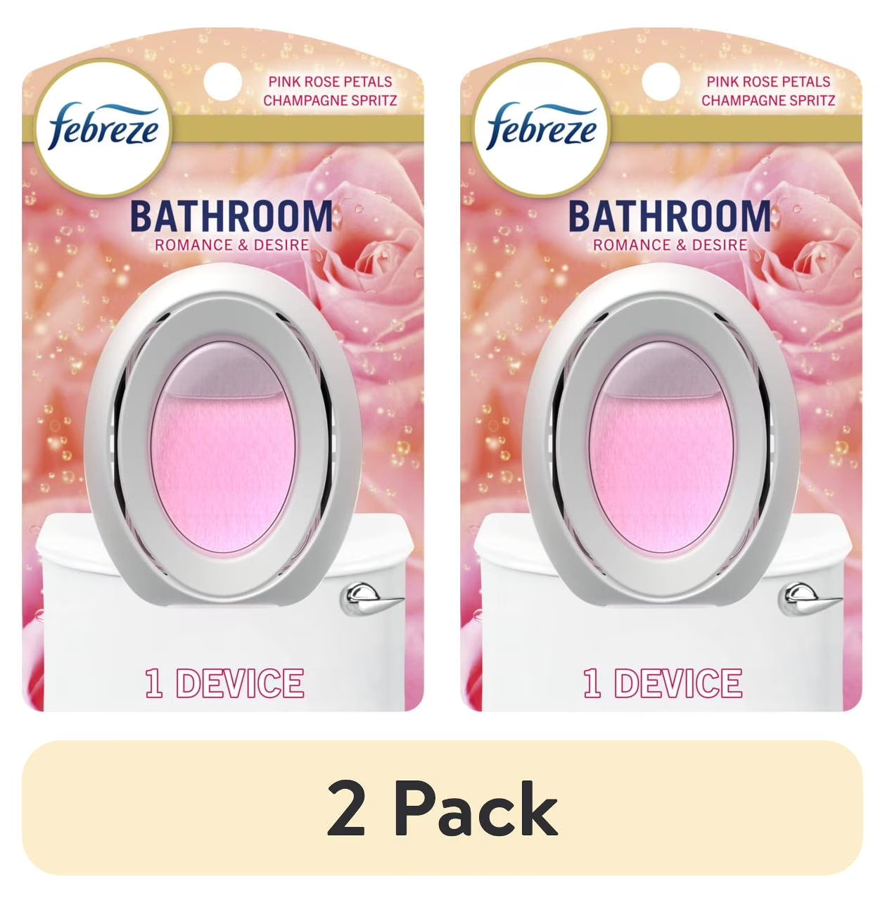 (2 pack) Febreze BATH Air Freshener, Odor-Fighting, Romance & Desire Scent, 1 - View 2