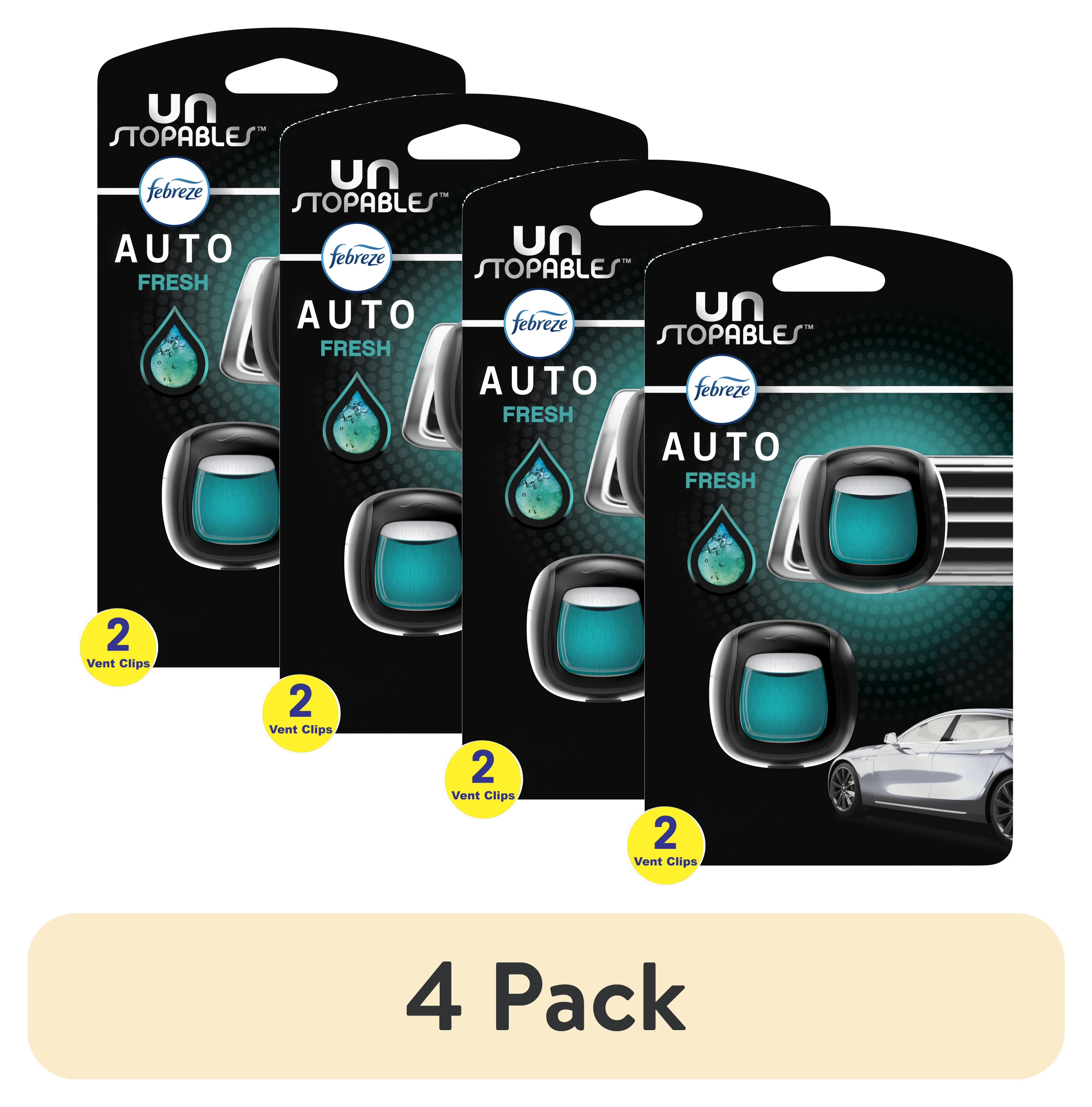 Febreze AUTO Car Air Freshener, Odor-Fighting Car Vent Clip, Unstopables Fresh, - View 3
