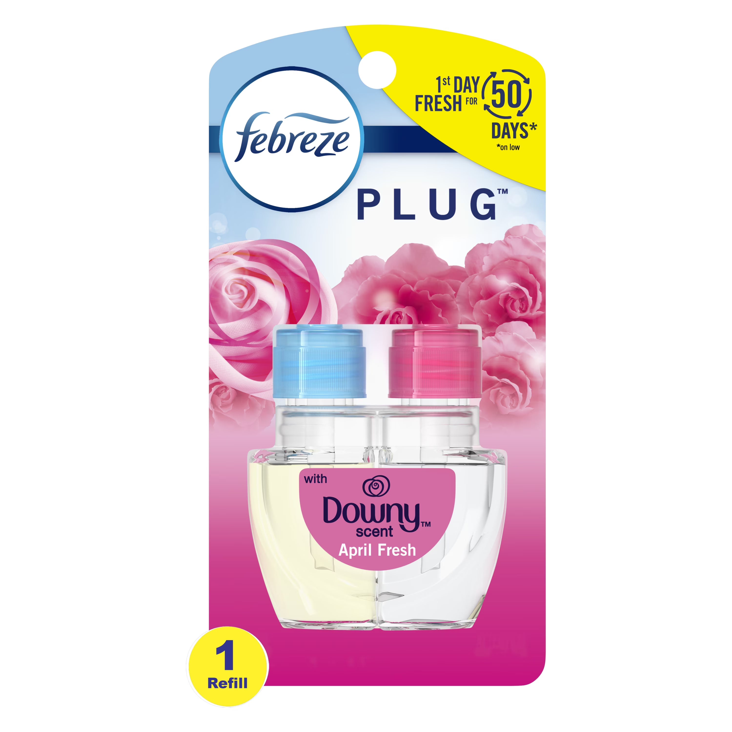 Febreze Plug In Air Freshener, Odor-Fighting Scented Oil Refill, Downy April