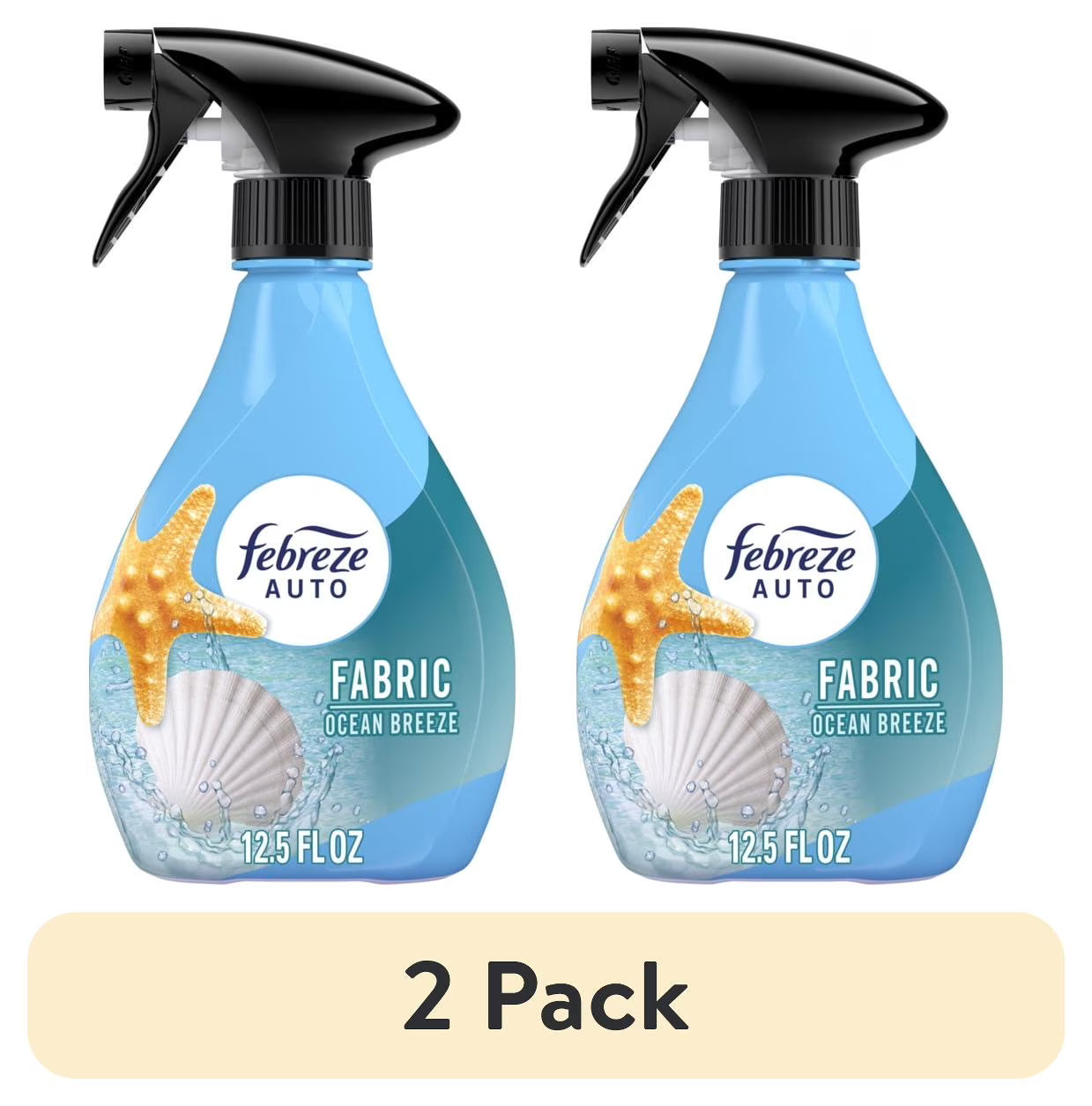 (2 pack) Febreze AUTO Car Fabric Spray, Odor Fighting Air Freshener, Ocean - View 2