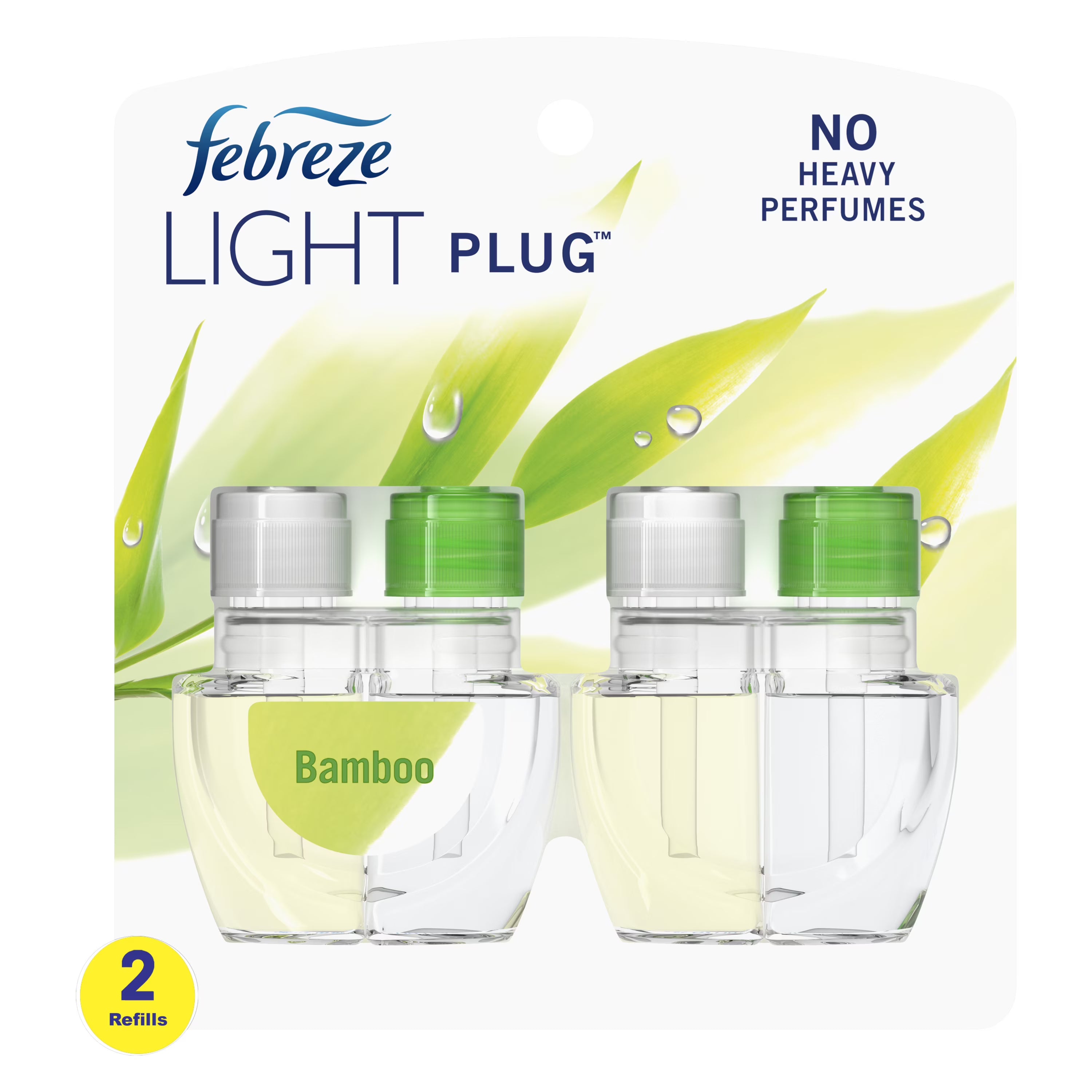Febreze Plug In Air Freshener, Odor-Fighting Scented Oil Refill, Light Bamboo