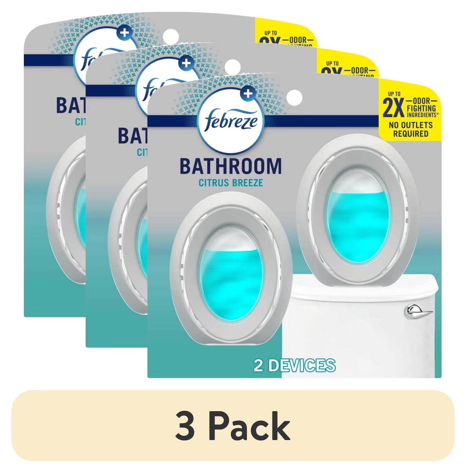 Febreze BATH Air Freshener, Odor-Fighting, Kitchen Odor Fighter Scent, 2 Count - View 2