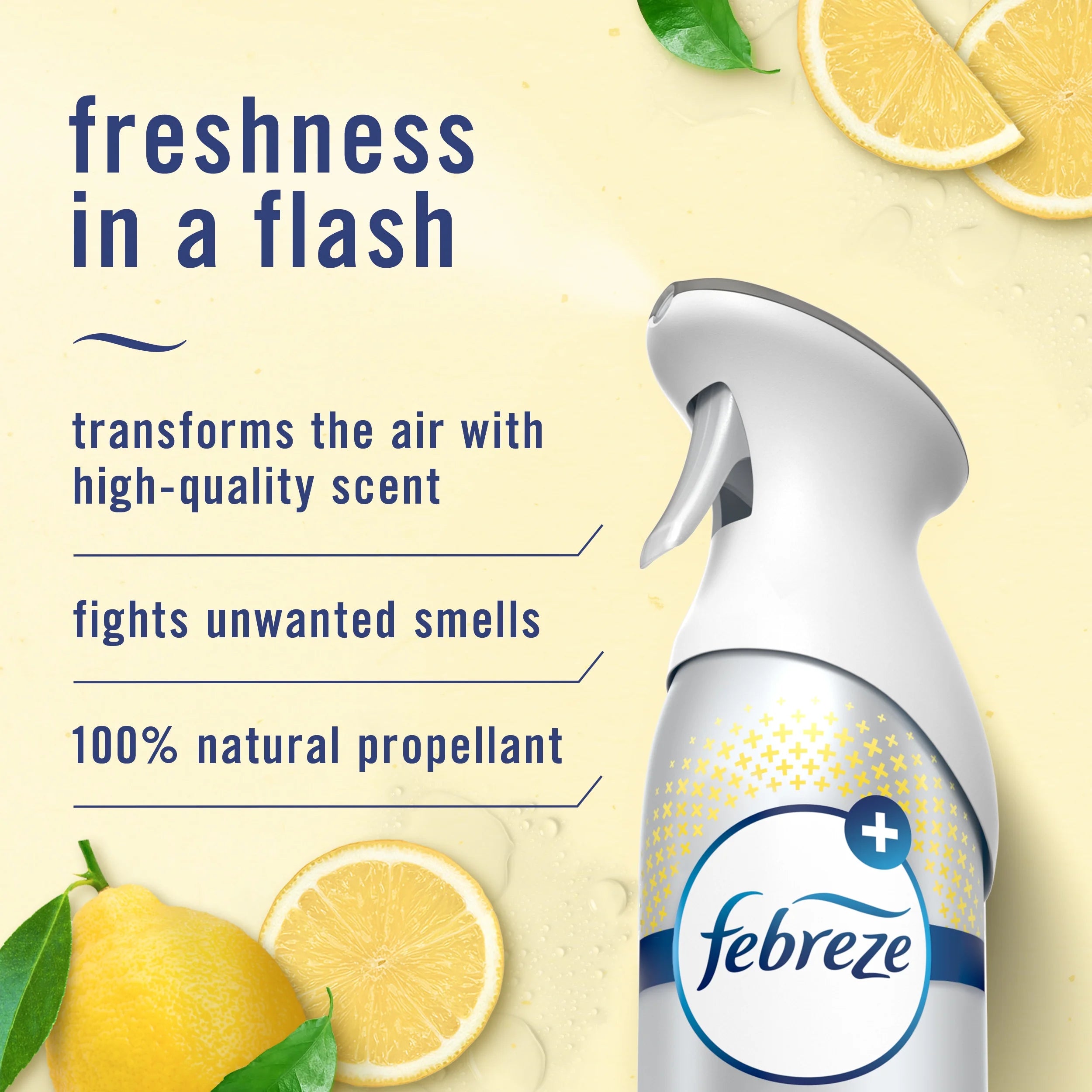 Febreze Air Freshener Spray, Odor-Fighting Room Spray, Lemon, Kitchen Odor - View 2