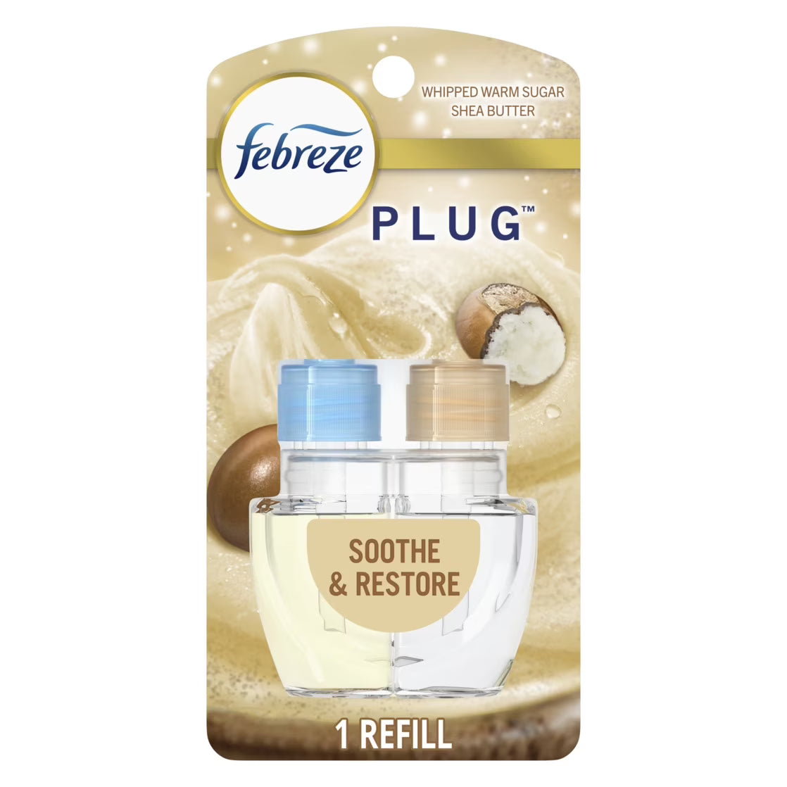 Febreze Plug Refill Odor-Fighting Air Freshener Soothe & Restore Scent, 1