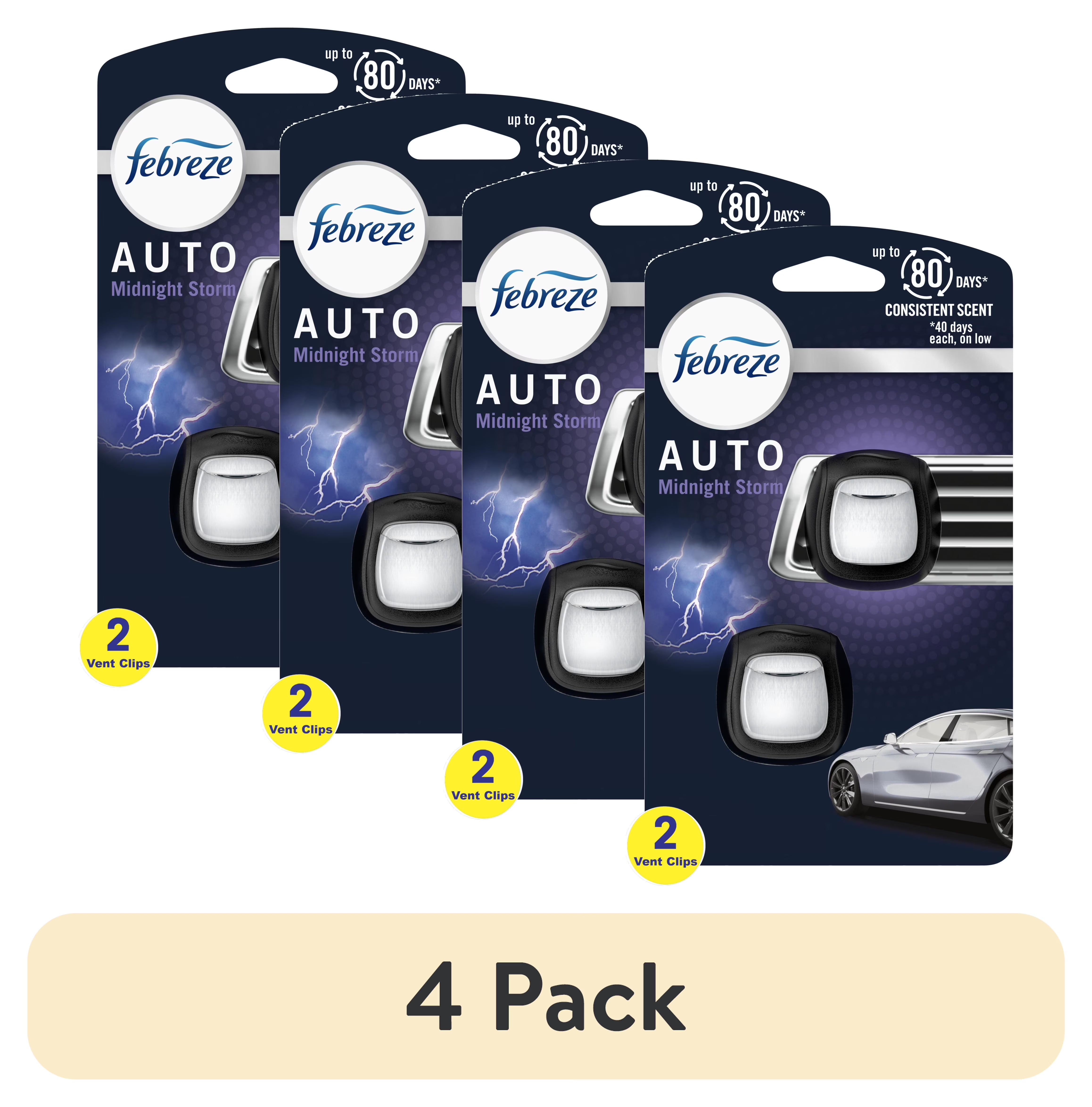 Febreze AUTO Car Air Freshener, Odor-Fighting Car Vent Clip, Midnight Storm, 2 - View 3
