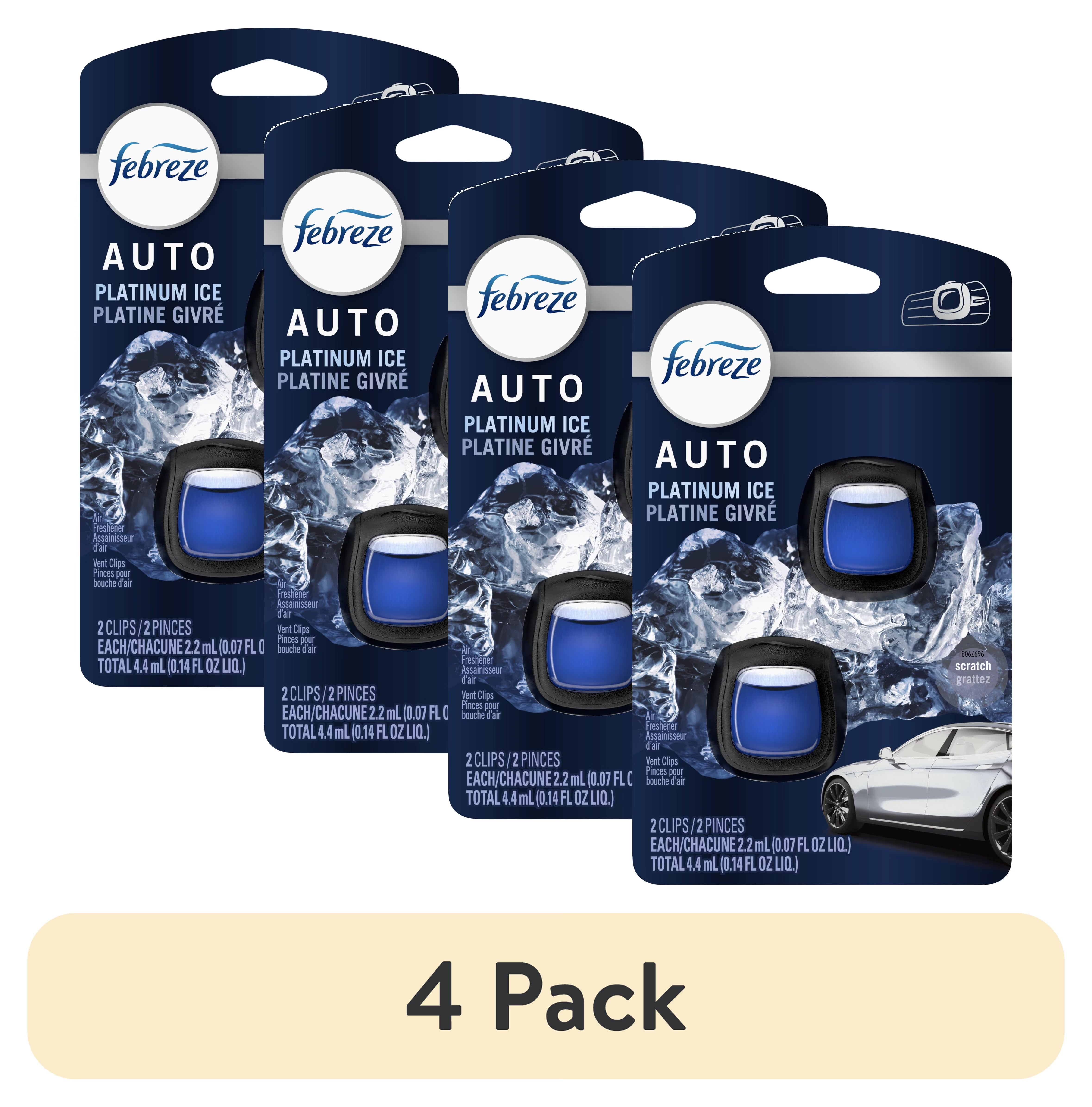 Febreze AUTO Car Air Freshener, Odor-Fighting Car Vent Clip, Platinum Ice, 2 - View 3